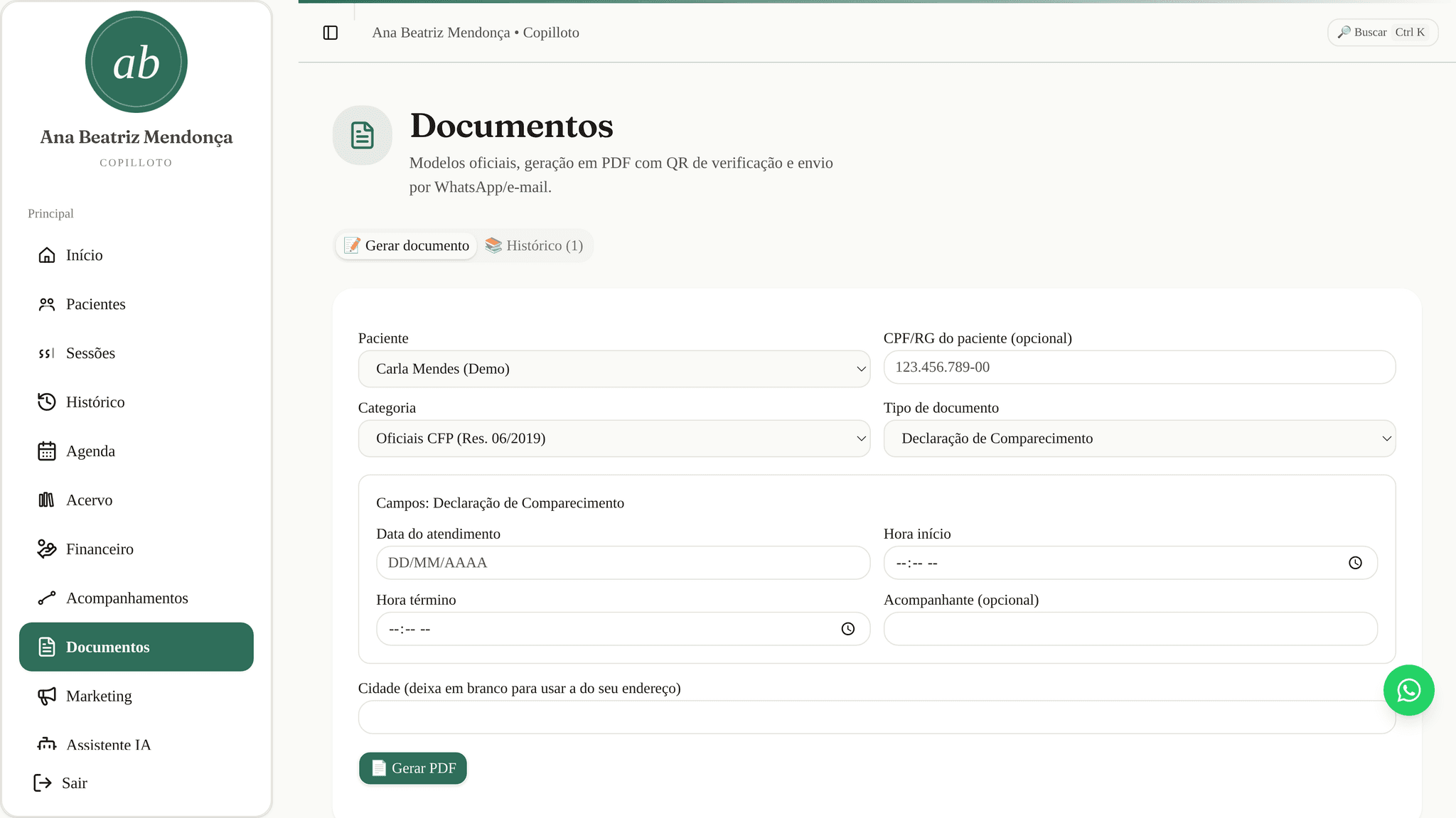 Documentos oficiais em segundos